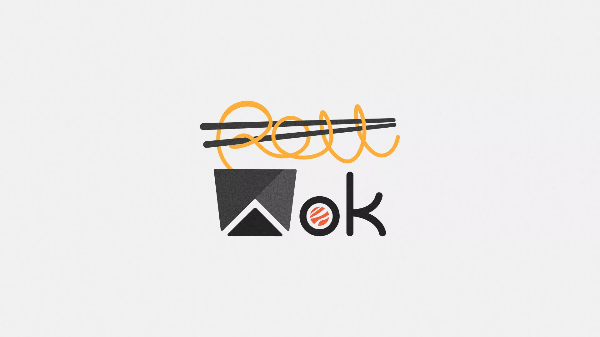 Разработка логотипа суши-бара «Roll Wok Club» в Железногорске